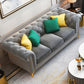 Modern Flared Arm Settee Stationary Solid Color Sofa for Living Room