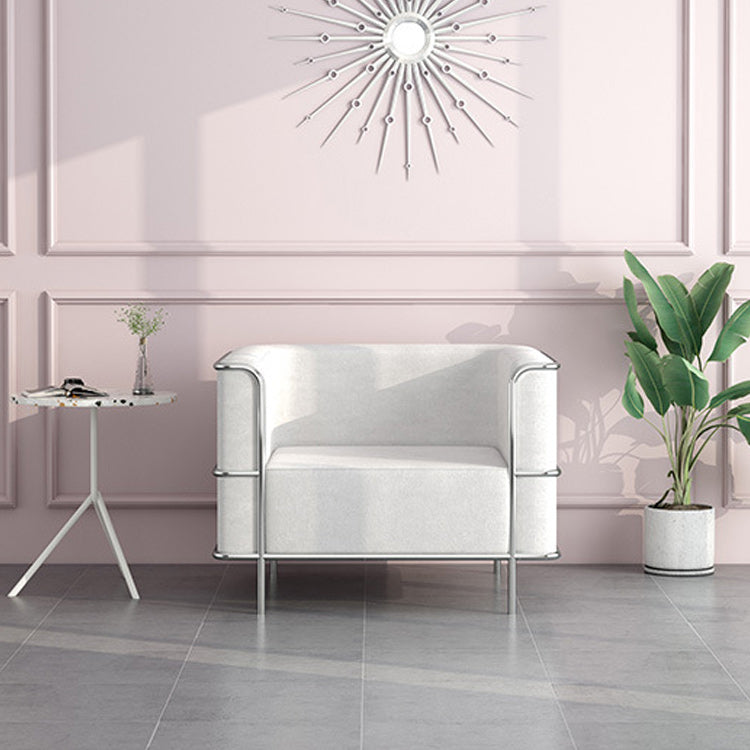 Tight Back Settee Stain Resistant Solid Color Sofa for Living Room