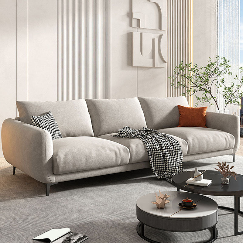 Sièges contemporains beige avec oreillers canapé de bras carré pour le salon