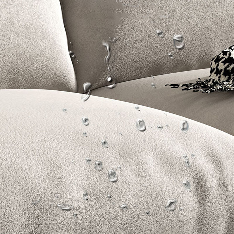 Sièges contemporains beige avec oreillers canapé de bras carré pour le salon