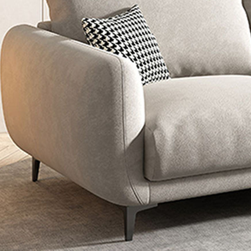 Sièges contemporains beige avec oreillers canapé de bras carré pour le salon