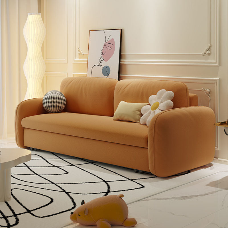 Contemporary Solid Color Sofa Bed Stain Resistant Sofa for Living Room