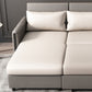 Square Arms Foldable Futon Pillow Included Sleeper Sofa with Storage