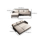 Square Arms Foldable Futon Pillow Included Sleeper Sofa with Storage