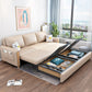 Cushion Back Sofa Futon Square Arms Convertible Sofa with Storage Clearhalo 'furn' 'furn_futons' 'Furniture' 'Futons & Daybeds' 'Futons' 'Living Room Furniture' 6461896