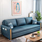 Cushion Back Sofa Futon Square Arms Convertible Sofa with Storage Green Clearhalo 'furn' 'furn_futons' 'Furniture' 'Futons & Daybeds' 'Futons' 'Living Room Furniture' 6461897