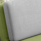 Cushions Armless Convertible Sofa Bed Cotton Blend Seating in Green and Gray