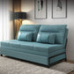 Kunstleder Cabrio -Sofa mit Kissen armlosen Sitzgelegenheiten in Azure