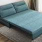 Kunstleder Cabrio -Sofa mit Kissen armlosen Sitzgelegenheiten in Azure