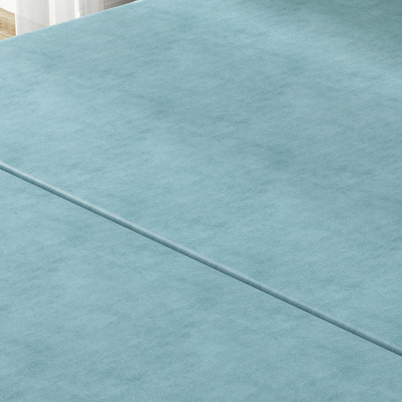 Kunstleder Cabrio -Sofa mit Kissen armlosen Sitzgelegenheiten in Azure