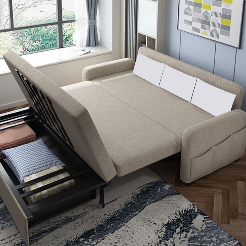 Braccio quadrato divano moderno con divano convertibile cuscini con deposito