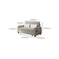 Square Arm Modern Sofa with Pillows Convertible Sofa Bed with Storage