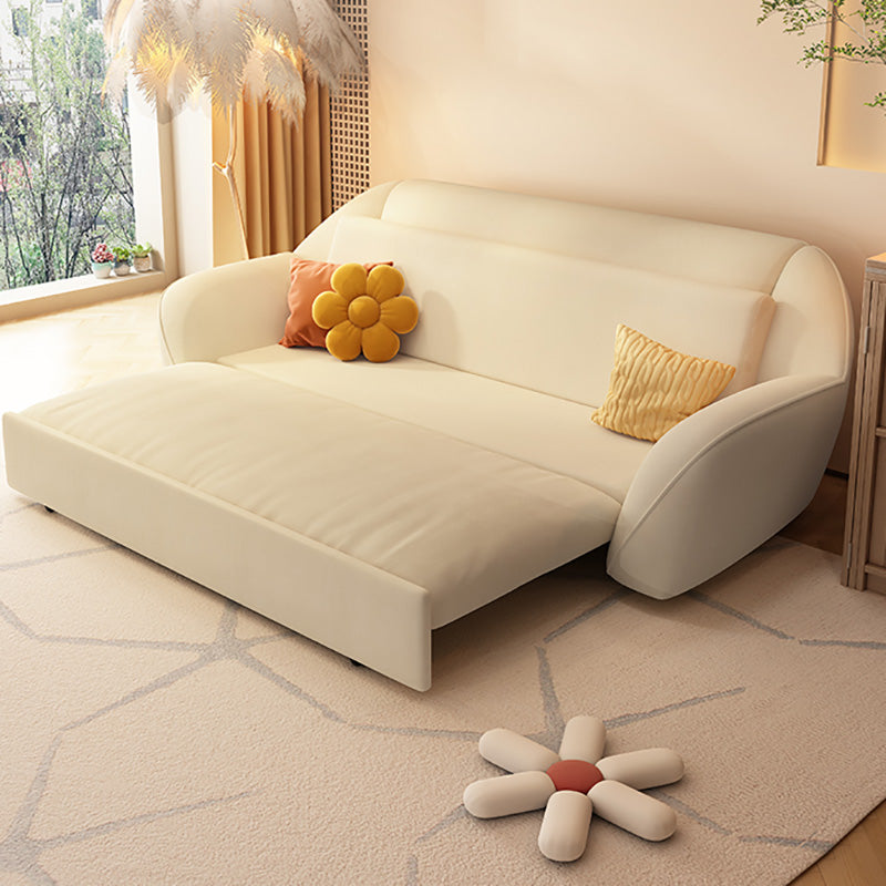 Modernes Cabrio -Sofa Bett ausgestattet Armsitze mit Kissen in Beige