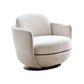 Solid Color Accent Armchair Swivel Living Room Accent Armchair Off-White Flannel 1 Piece Clearhalo 'Accent Chairs' 'accent_chairs' 'Chairs & Seating' 'furn' 'furn_accent_chairs' 'Furniture' 'Living Room Furniture' 6462013