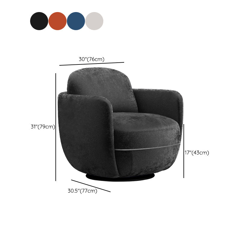 Solid Color Accent Armchair Swivel Living Room Accent Armchair Clearhalo 'Accent Chairs' 'accent_chairs' 'Chairs & Seating' 'furn' 'furn_accent_chairs' 'Furniture' 'Living Room Furniture' 6462016