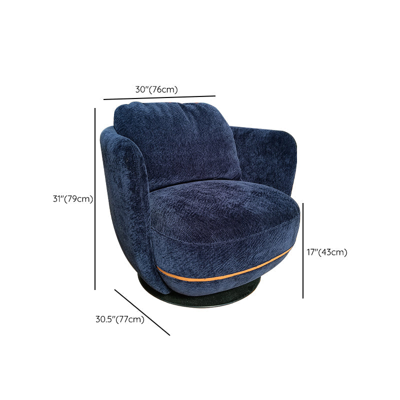 Solid Color Accent Armchair Swivel Living Room Accent Armchair Clearhalo 'Accent Chairs' 'accent_chairs' 'Chairs & Seating' 'furn' 'furn_accent_chairs' 'Furniture' 'Living Room Furniture' 6462017