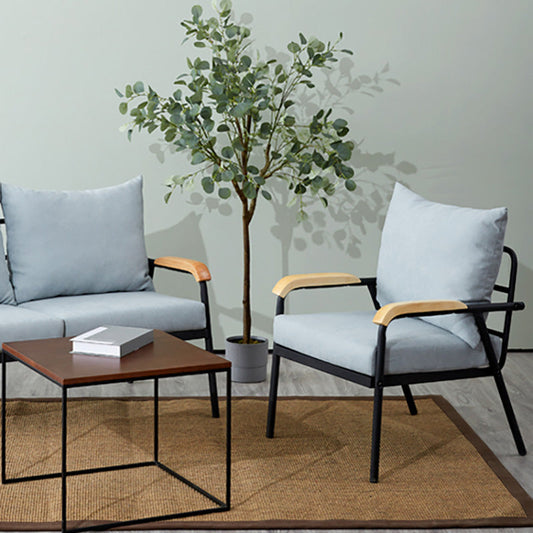 Solid Color Living Room Armchair Arms Included Accent Armchair Clearhalo 'Accent Chairs' 'accent_chairs' 'Chairs & Seating' 'furn' 'furn_accent_chairs' 'Furniture' 'Living Room Furniture' 6462022