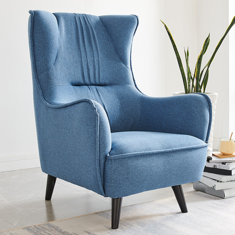 Mid-century Linen Blend Accent Armchair Arms Included Arm Chair Clearhalo 'Accent Chairs' 'accent_chairs' 'Chairs & Seating' 'furn' 'furn_accent_chairs' 'Furniture' 'Living Room Furniture' 6462043