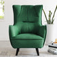 Mid-century Linen Blend Accent Armchair Arms Included Arm Chair Green Cotton and Linen 1 Piece Clearhalo 'Accent Chairs' 'accent_chairs' 'Chairs & Seating' 'furn' 'furn_accent_chairs' 'Furniture' 'Living Room Furniture' 6462059