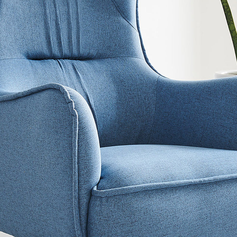 Mid-century Linen Blend Accent Armchair Arms Included Arm Chair Clearhalo 'Accent Chairs' 'accent_chairs' 'Chairs & Seating' 'furn' 'furn_accent_chairs' 'Furniture' 'Living Room Furniture' 6462060