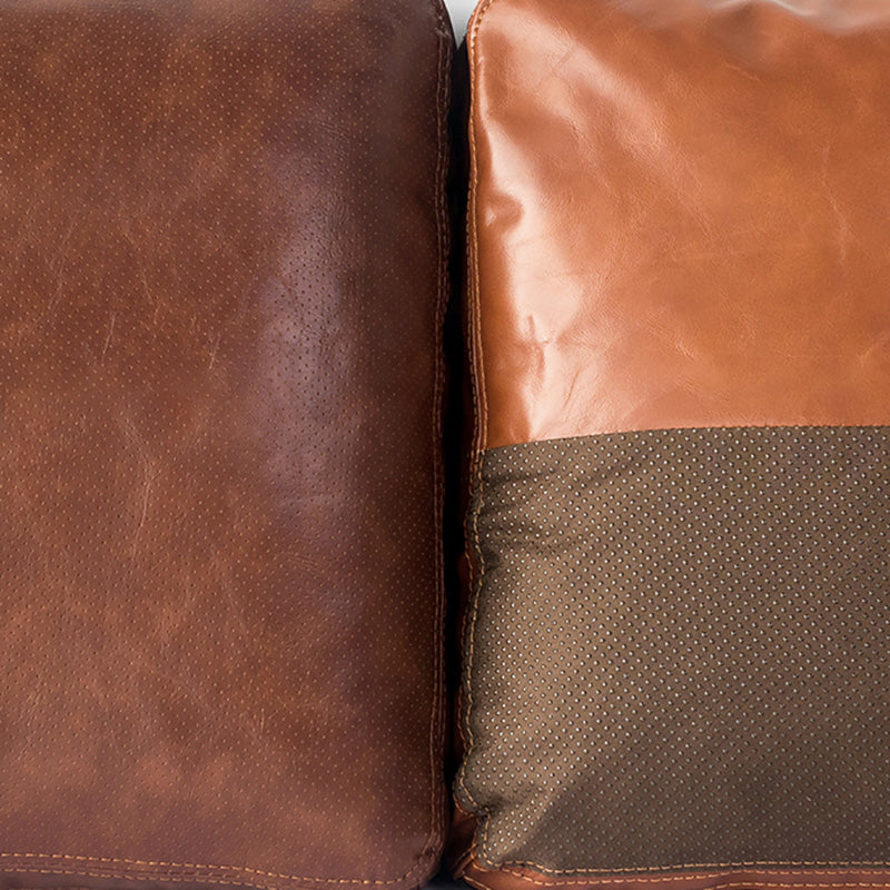 Contemporary Genuine Leather Accent Armchair Tufted Genuine Leather Arm Chair Clearhalo 'Accent Chairs' 'accent_chairs' 'Chairs & Seating' 'furn' 'furn_accent_chairs' 'Furniture' 'Living Room Furniture' 6462076