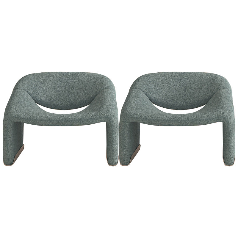 Contemporary Solid Color Side Chair Fixed Back Bedroom Side Chair Grey Wool Blend 2 Piece Set Clearhalo 'Accent Chairs' 'accent_chairs' 'Chairs & Seating' 'furn' 'furn_accent_chairs' 'Furniture' 'Living Room Furniture' 6462083