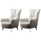 Contemporary Accent Armchair Faux Leather Barrel Accent Chair Grey Microfiber Leather 2 Piece Set Clearhalo 'Accent Chairs' 'accent_chairs' 'Chairs & Seating' 'furn' 'furn_accent_chairs' 'Furniture' 'Living Room Furniture' 6462119