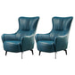Contemporary Accent Armchair Faux Leather Barrel Accent Chair Blue Microfiber Leather 2 Piece Set Clearhalo 'Accent Chairs' 'accent_chairs' 'Chairs & Seating' 'furn' 'furn_accent_chairs' 'Furniture' 'Living Room Furniture' 6462124