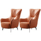 Contemporary Accent Armchair Faux Leather Barrel Accent Chair Orange Microfiber Leather 2 Piece Set Clearhalo 'Accent Chairs' 'accent_chairs' 'Chairs & Seating' 'furn' 'furn_accent_chairs' 'Furniture' 'Living Room Furniture' 6462126