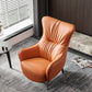 Contemporary Accent Armchair Faux Leather Barrel Accent Chair Clearhalo 'Accent Chairs' 'accent_chairs' 'Chairs & Seating' 'furn' 'furn_accent_chairs' 'Furniture' 'Living Room Furniture' 6462135