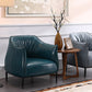 Contemporary Faux Leather Accent Chair Fixed Back Barrel Accent Chair Clearhalo 'Accent Chairs' 'accent_chairs' 'Chairs & Seating' 'furn' 'furn_accent_chairs' 'Furniture' 'Living Room Furniture' 6462142