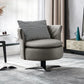 Modern Accent Armchair Contemporary Swivel Barrel Accent Chair Grey Microfiber Leather 1 Piece Clearhalo 'Accent Chairs' 'accent_chairs' 'Chairs & Seating' 'furn' 'furn_accent_chairs' 'Furniture' 'Living Room Furniture' 6462172