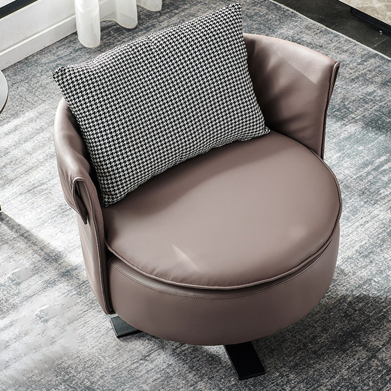 Modern Accent Armchair Contemporary Swivel Barrel Accent Chair Clearhalo 'Accent Chairs' 'accent_chairs' 'Chairs & Seating' 'furn' 'furn_accent_chairs' 'Furniture' 'Living Room Furniture' 6462174