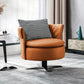 Modern Accent Armchair Contemporary Swivel Barrel Accent Chair Orange Microfiber Leather 1 Piece Clearhalo 'Accent Chairs' 'accent_chairs' 'Chairs & Seating' 'furn' 'furn_accent_chairs' 'Furniture' 'Living Room Furniture' 6462175