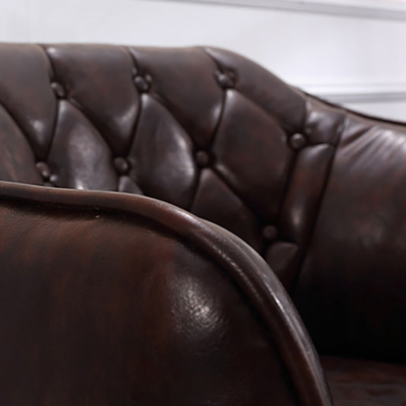 Modern Accent Armchair Contemporary Tufted Cushions Barrel Chair Clearhalo 'Accent Chairs' 'accent_chairs' 'Chairs & Seating' 'furn' 'furn_accent_chairs' 'Furniture' 'Living Room Furniture' 6462193