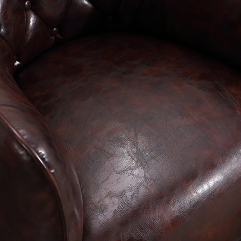 Modern Accent Armchair Contemporary Tufted Cushions Barrel Chair Clearhalo 'Accent Chairs' 'accent_chairs' 'Chairs & Seating' 'furn' 'furn_accent_chairs' 'Furniture' 'Living Room Furniture' 6462194