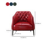 Modern Accent Armchair Contemporary Tufted Cushions Barrel Chair Clearhalo 'Accent Chairs' 'accent_chairs' 'Chairs & Seating' 'furn' 'furn_accent_chairs' 'Furniture' 'Living Room Furniture' 6462197