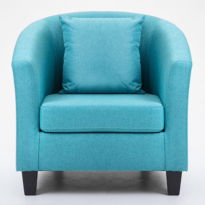 Contemporary Basic Four Legs Armchair Arms Included Barrel Accent Chair Clearhalo 'Accent Chairs' 'accent_chairs' 'Chairs & Seating' 'furn' 'furn_accent_chairs' 'Furniture' 'Living Room Furniture' 6462216