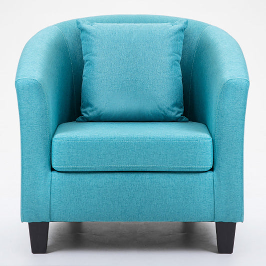 Contemporary Basic Four Legs Armchair Arms Included Barrel Accent Chair Clearhalo 'Accent Chairs' 'accent_chairs' 'Chairs & Seating' 'furn' 'furn_accent_chairs' 'Furniture' 'Living Room Furniture' 6462216