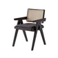 Wood Arms Included Chair Woven Back Lounge Chair for Living Room Black Cotton 1 Piece Clearhalo 'Accent Chairs' 'accent_chairs' 'Chairs & Seating' 'furn' 'furn_accent_chairs' 'Furniture' 'Living Room Furniture' 6462236