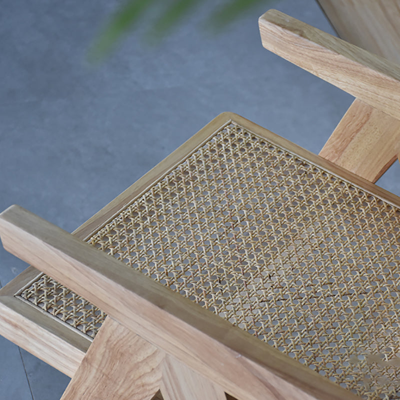 Wood Arms Included Chair Woven Back Lounge Chair for Living Room Clearhalo 'Accent Chairs' 'accent_chairs' 'Chairs & Seating' 'furn' 'furn_accent_chairs' 'Furniture' 'Living Room Furniture' 6462247