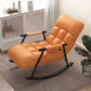Waterproof Modern Style Single Rocker Chair Simple Chair for Living Room Black Orange Clearhalo 'Chairs & Seating' 'furn' 'furn_rocking_chairs' 'Furniture' 'Living Room Furniture' 'Rocking Chairs' 'rocking_chairs' 6462508