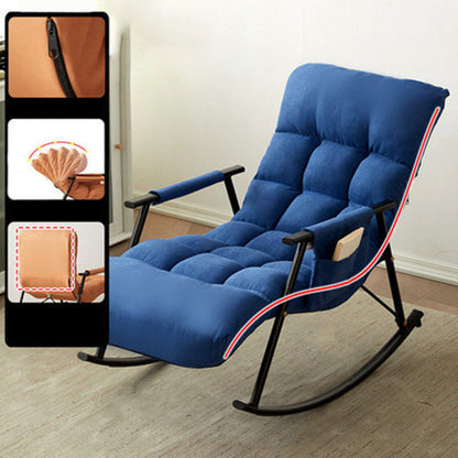 Waterproof Modern Style Single Rocker Chair Simple Chair for Living Room Black Blue Clearhalo 'Chairs & Seating' 'furn' 'furn_rocking_chairs' 'Furniture' 'Living Room Furniture' 'Rocking Chairs' 'rocking_chairs' 6462518