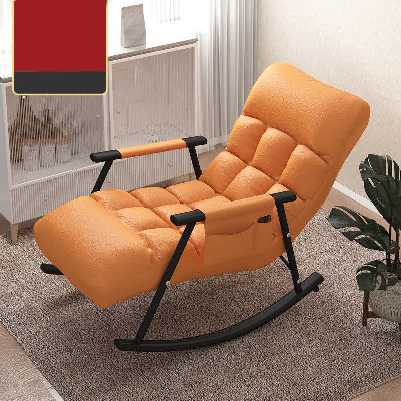 Waterproof Modern Style Single Rocker Chair Simple Chair for Living Room Clearhalo 'Chairs & Seating' 'furn' 'furn_rocking_chairs' 'Furniture' 'Living Room Furniture' 'Rocking Chairs' 'rocking_chairs' 6462529