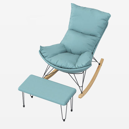 Luxury Living Room Leisure Rocking Chair Sofa Lounge Chaise Chair Rocking Chair with Ottomans Indigo Clearhalo 'Chairs & Seating' 'furn' 'furn_rocking_chairs' 'Furniture' 'Living Room Furniture' 'Rocking Chairs' 'rocking_chairs' 6462584