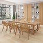 Rectangle Trestle Base Dining Table Modern Wood Table for Kitchen 94.5"L x 39.4"W x 29.5"H Without Chairs Clearhalo 'Dining Tables & Seating' 'Dining Tables' 'dining_table' 'furn' 'furn_dining_table' 'Furniture' 'Kitchen & Dining Furniture' 6463431