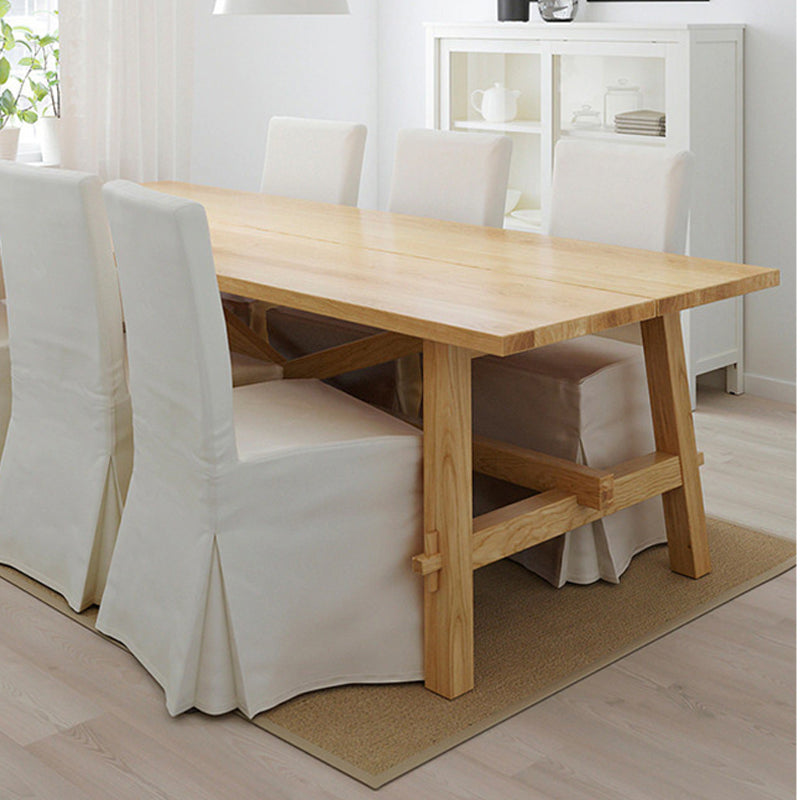 Glam Style Wooden Dining Table Rectangle Table with Wood Legs for Home Use Clearhalo 'Dining Tables & Seating' 'Dining Tables' 'dining_table' 'furn' 'furn_dining_table' 'Furniture' 'Kitchen & Dining Furniture' 6463442