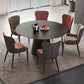 Contemporary Dining Round Table Sintered Stone Table with Metal Legs for Home Use Clearhalo 'Dining Tables & Seating' 'Dining Tables' 'dining_table' 'furn' 'furn_dining_table' 'Furniture' 'Kitchen & Dining Furniture' 6463456