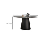 Contemporary Dining Round Table Sintered Stone Table with Metal Legs for Home Use Clearhalo 'Dining Tables & Seating' 'Dining Tables' 'dining_table' 'furn' 'furn_dining_table' 'Furniture' 'Kitchen & Dining Furniture' 6463462