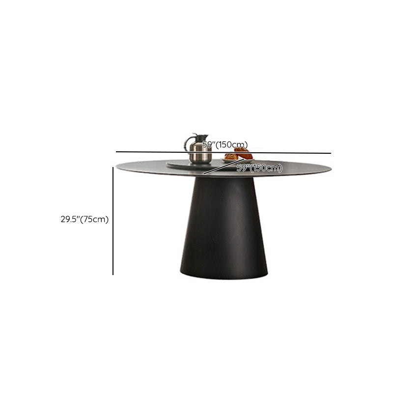 Contemporary Dining Round Table Sintered Stone Table with Metal Legs for Home Use Clearhalo 'Dining Tables & Seating' 'Dining Tables' 'dining_table' 'furn' 'furn_dining_table' 'Furniture' 'Kitchen & Dining Furniture' 6463465